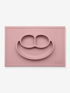 Alles-in-één Happy-placemat met bordje van EZPZ van siliconen roze