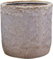 Mega Collections Bloempot Village - Ø12.5xH12 cm - Parelwit