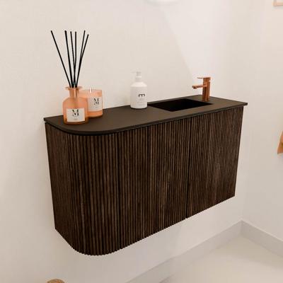 Toiletmeubel Mondiaz Joya | 71.6 cm | Meubelkleur Walnut | Faye wastafel Urban Rechts | 1 kraangat Toiletmeubel Mondiaz Joya | 71.6 cm | Meubelkleur Walnut | Faye wastafel Urban Rechts | 1 kraangat