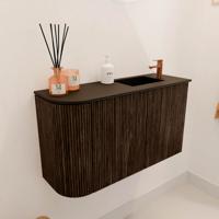 Toiletmeubel Mondiaz Joya | 71.6 cm | Meubelkleur Walnut | Faye wastafel Urban Rechts | 1 kraangat Toiletmeubel Mondiaz Joya | 71.6 cm | Meubelkleur Walnut | Faye wastafel Urban Rechts | 1 kraangat