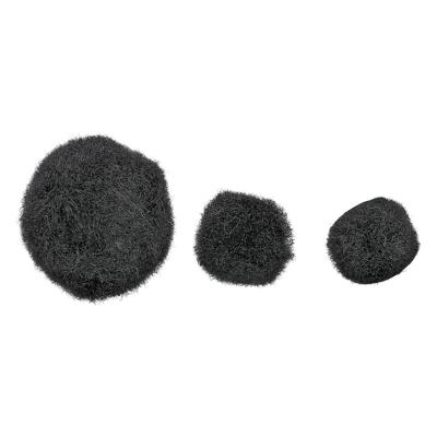 Colorations - pom poms zwart, 100st.