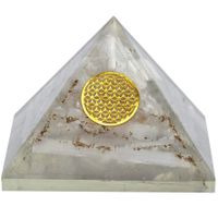 Orgonite Piramide Seleniet - Bloem des Levens - (60 mm) - thumbnail