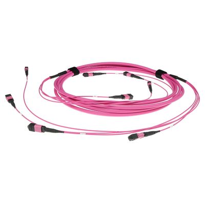 ACT DC5400 Glasvezel Patchkabel 50/125 OM4(OM3) Polarity A Trunkkabel 4x MTP/MPO Female - 5 meter