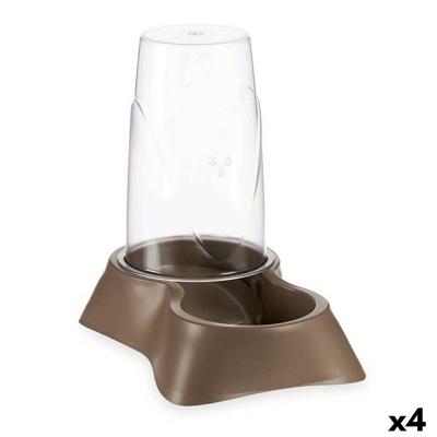 Dierenvoederbak Mascow Bruin Polypropyleen 3,5 L 21,5 x 32,5 x 32,5 cm Dispenser (4 Stuks)