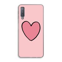 Hartje: Samsung Galaxy A7 (2018) Transparant Hoesje