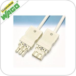 Wago Koppelkabel male-fem 5m 3x1.5 wit 771 9993 006 502