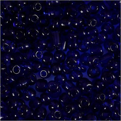 Creativ Company Rocailles, d 4 mm, afm 6/0, gatgrootte 0,9-1,2 mm, kobalt blauw, 25 gr/ 1 doos