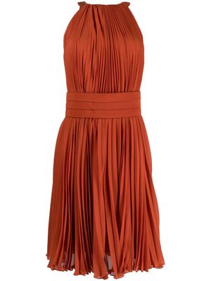 Max Mara robe sans manches à fronces - Marron