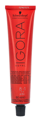 Schwarzkopf - Igora Royal Permanent Color Creme 8-1 Blond clair cendré 60 ml