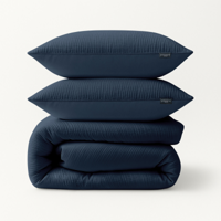 Dekbedovertrek Mousseline LitsJumeaux (240x220 Cm) Petrol Microvezel Effen Zydante - Overtrek - 240x220 Cm (Lits-Jumeaux) - Zydante - Dekbed-Discounter.nl