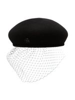 Maison Michel chapeau New Bonnie Veil à détail de voile - Noir