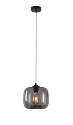 Artdelight HanglampPreston grijs glas Ø 24cm - HL PRESTON-24 GR