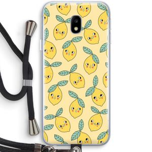 Citroenen: Samsung Galaxy J3 (2017) Transparant Hoesje met koord