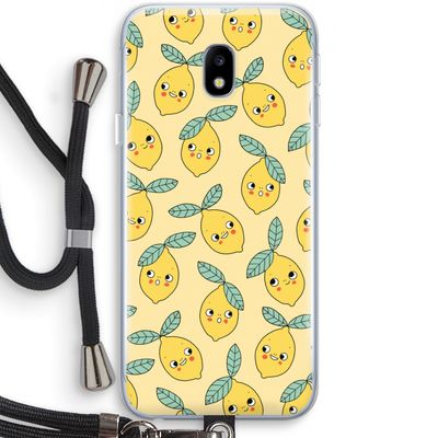 Citroenen: Samsung Galaxy J3 (2017) Transparant Hoesje met koord