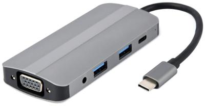 Cablexpert USB-C 8-in-1 multi adapter USB-C dock 8-voudig - 9530508