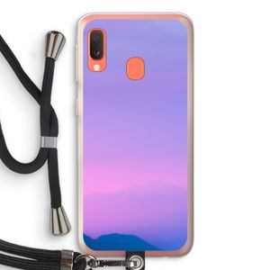 Sunset pastel: Samsung Galaxy A20e Transparant Hoesje met koord