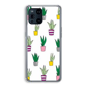 Sanseveria: Oppo Find X3 Transparant Hoesje