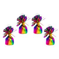 Ballon gewichtjes - 8x - regenboogkleur - 170 gram - gewichtjes voor helium ballontrosjes