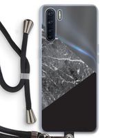 Combinatie marmer: Oppo A91 Transparant Hoesje met koord