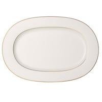 Villeroy & Boch Anmut Gold Serveerplateau Porselein Goud, Wit Ovaal - thumbnail