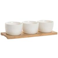 Set voor voorgerechtjes Home ESPRIT Wit Natuurlijk Stads 28 x 9,6 x 6,2 cm 3 Onderdelen