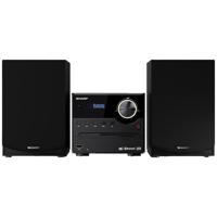 Sharp XL-B517D Stereoset Bluetooth, AUX, DAB+, USB, FM Incl. afstandsbediening 45 W Zwart, Hout - thumbnail