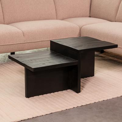 LABEL51 Salontafel Skip - Zwart - Mangohout - 90 cm LABEL51 Salontafel Skip - Zwart - Mangohout - 90 cm
