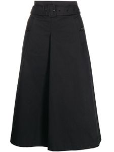 Goen.J jupe trapèze à taille haute ceinturée - Noir