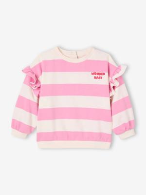 Sweatshirt voor meisjesbaby snoepjesroze