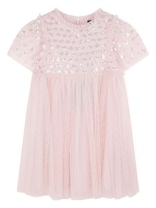 NEEDLE & THREAD KIDS robe Thea Bodice à sequins - Rose