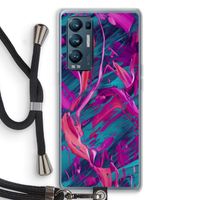 Pink Clouds: Oppo Find X3 Neo Transparant Hoesje met koord