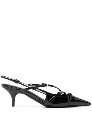Miu Miu escarpins cloutés à bride arrière - Noir