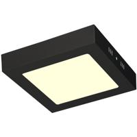 Vierkante LED Downlight Opbouw 12W Warm Wit 3000K Mat Zwart Aluminium