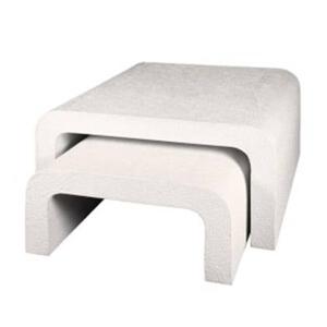 Hoyz Collection - Salontafel Bend Stone - Marmer Composiet -Set van 2