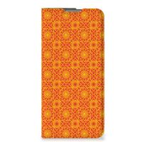 OPPO Find X5 Pro Hoesje met Magneet Batik Oranje - thumbnail