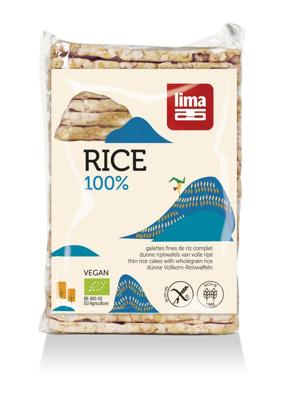 Lima Rijstwafels zout dun recht bio