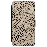 Samsung Galaxy S21 flipcase - Stippen bruin