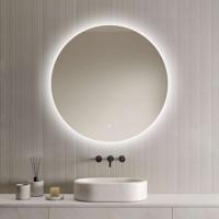 Loxa - Ronde Badkamerspiegel Lena met Led 80cm - Dimbaar - Condensvrij vlak - Duurzame kwaliteit - Eenvoudige installatie
