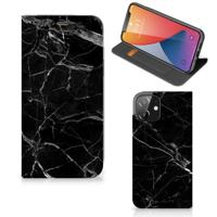 iPhone 12 | iPhone 12 Pro | Standcase | Marmer Zwart - Origineel Cadeau Vader iPhone 12 | iPhone 12 Pro | Standcase | Marmer Zwart - Origineel Cadeau Vader