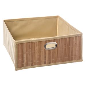 5Five Opbergmand/kastmand - 13L - beige - linnen/bamboe - 31x15x31 cm