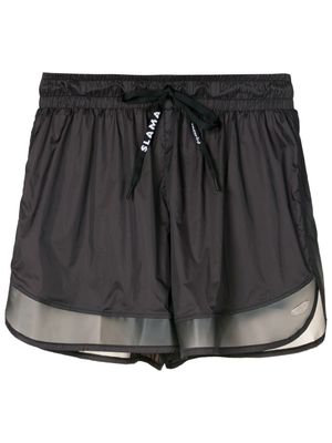 AMIR SLAMA GYM short de sport à taille haute - Noir