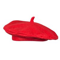 Boland Carnaval verkleed hoed/baret in Franse stijl - rood - heren/dames - Frankrijk thema   -