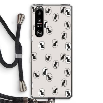 Miauw: Sony Xperia 1 III Transparant Hoesje met koord