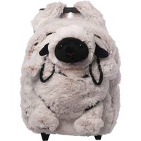 Rugzaktrolley kinderkoffer - pluche schaap knuffel - kunststof/polyester - 35 x 25 x 13 cm - thumbnail