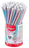 Potlood Maped Black&apos;peps pastel HB met gum display-koker ÃƒÆ' 72 stuks assorti