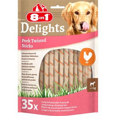 8in1 8in1 Delights Pork Twisted Sticks Snack 35st