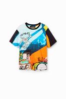 T-shirt met fotoprint van graffiti - MATERIAL FINISHES - 9/10