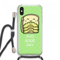 Avo Good Day: iPhone XS Max Transparant Hoesje met koord