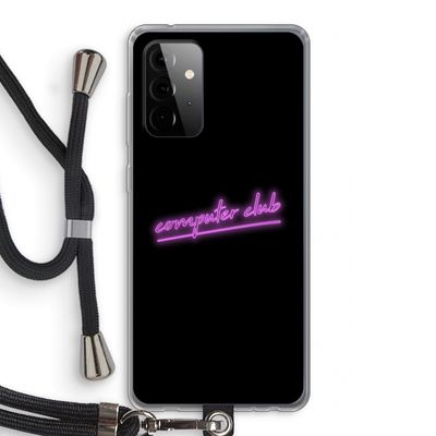 Vice Black: Samsung Galaxy A72 5G Transparant Hoesje met koord