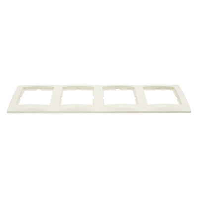 Berker S1 Afdekraam | Inbouw | 4-voudig | Glanzend | Crème - 66.032.26